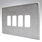 Hamilton 74C4GP CFX Satin Steel 4 Gang Grid Plate