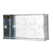 Appleby SB625 Flush 2 Gang Steel Socket Box 35mm