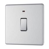 BG FBS31 Screwless Flat Plate Stainless Steel Single Switch 20A with Neon