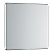 BG FPC94 Screwless Flat Plate Polished Chrome Single Blank Plate