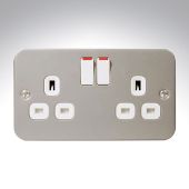 BG MC522 2 Gang 13 AMP Metal Clad Socket 