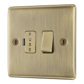 BG NAB50 Antique Brass Switched 13A Fused Connection Unit