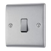 BG NBS12 Stainless Steel Single Switch 10A 2 Way