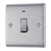 BG NBS31 Stainless Steel Single Switch 20A with Neon