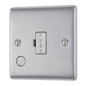 BG NBS55 Stainless Steel Unstitched 13A Fused Connection Unit with Cable Outlet