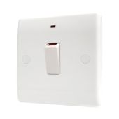 BG 833 20A Double Pole Switch With Neon and Cable Outlet