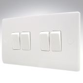 BG 844 4 Gang 2 Way Light Switch 10a