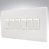 BG 846 6 Gang 2 Way Light Switch 10a