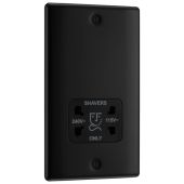 BG NFB20B Matt Black Steel Dual Voltage Shaver Socket