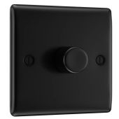 BG NFB81 Matt Black Single Intelligent LED 2 Way Dimmer Switch