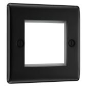 BG NFBEMS2 Matt Black Double Euro Plate