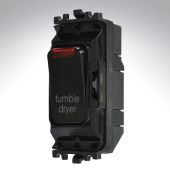 MK K4896NTDBLK Black Grid Switch + Neon 20A Tumble Dryer
