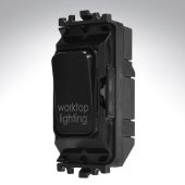 MK K4896WLBLK Black Grid Switch 20A Worktop Light