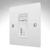 Hamilton 8MWJ45W Matt White RJ45 CAT 5E Outlet-Unshielded