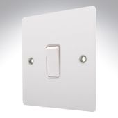 Hamilton 8MWR21WH-W Matt White 10A 1 Gang Light Switch