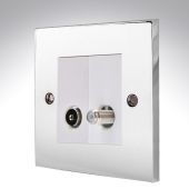 Hamilton 95TVSATW Polished Chrome TV/Satellite Socket