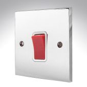 Hamilton 9545W Polished Chrome 45A Switch 1 Gang