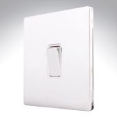 Hamilton 87CR21BC-W CFX Polished Chrome 10a Light Switch 1 Gang 2 Way