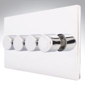 Hamilton 87C4X40 CFX Polished Chrome Dimmer 4 Gang 400W