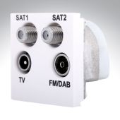 Hamilton MOD-DENTW TV/2 x Satellite/FM Quadplexer Module White