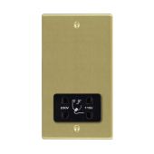 Hamilton 72SHSB Satin Brass dual voltage shaver socket