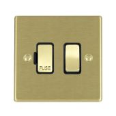 Hamilton 72SPSB-B Satin Brass 13A switched fused spur