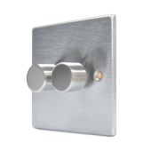 Hamilton 762X40 Satin Chrome double 400w 2 way dimmer