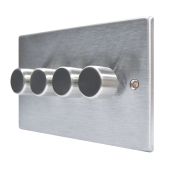 Hamilton 764X40 Satin Chrome quadruple 400w 2 way dimmer