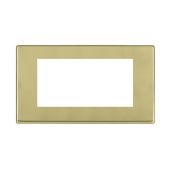 Hamilton 7G21EURO4 G2 Polished Brass 4 module Euro plate