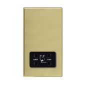 Hamilton 7G21SHSB G2 Polished Brass dual voltage shaver socket