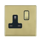 Hamilton 7G21SS1PB-B G2 Polished Brass 13A single switched socket