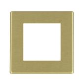 Hamilton 7G22EURO2 G2 Satin Brass 2 module Euro plate