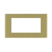 Hamilton 7G22EURO4 G2 Satin Brass 4 module Euro plate