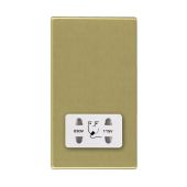 Hamilton 7G22SHSW G2 Satin Brass dual voltage shaver socket