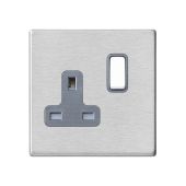 Hamilton Hartland G2 Satin Stainless 13a Single Socket