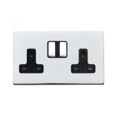 Hamilton 7G27SS2BC-B G2 Polished Chrome 13A double switched socket
