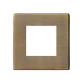 Hamilton 7G29EURO2 G2 Antique Brass 2 module Euro plate