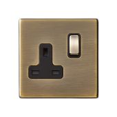 Hamilton 7G29SS1AB-B G2 Antique Brass 13A single switched socket