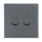 Hamilton 7G2A2X40 G2 Anthra Gray double 400w 2 way dimmer