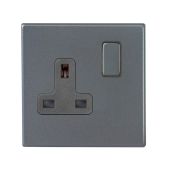 Hamilton 7G2ASS1GA-QG G2 Anthra Gray 13A single switched socket