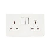 Hamilton Hartland G2 Matt White 13a Double Socket