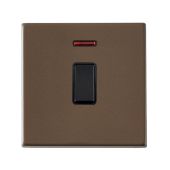 Hamilton 7G2RBDPNBL-B G2 Richmond Bronze 20A double pole switch with neon and cable outlet