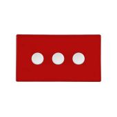 Hamilton 7RC3X40WH CFX Gloss Red Push Dimmer 3 Gang 2 Way 400W