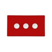 Hamilton 7RC3X40WH CFX Gloss Red Push Dimmer 3 Gang 2 Way 400W