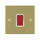 Hamilton 8245W Satin Brass 45A double pole isolator