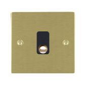 Hamilton 82COB Satin Brass 20A cable outlet plate