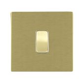 Hamilton 82CR21SB-W CFX Satin Brass 10A single 2 way light switch