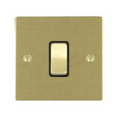 Hamilton 82R21SB-B Satin Brass 10A single 2 way light switch