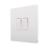 Hamilton 8WPCR32WH-W CFX Primed White 10A double intermediate light switch