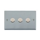 Hamilton 953X40 Polished Chrome Dimmer Switch 3 Gang 400W